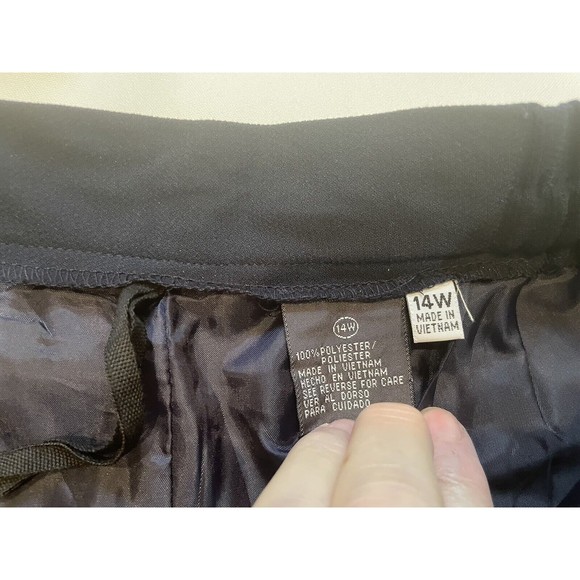 Ladies Navy Blue Dress Pants Size 14W Fully Lined - Picture 3 of 8